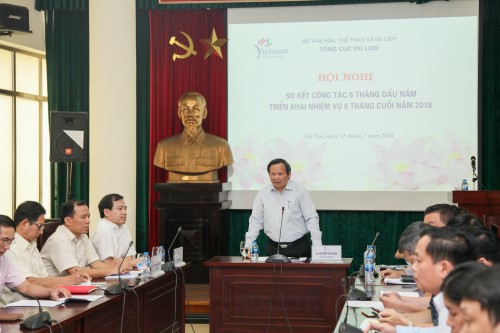 Tổng cục trưởng TCDL Nguyễn Văn Tuấn chủ trì và phát biểu kết luận hội nghị